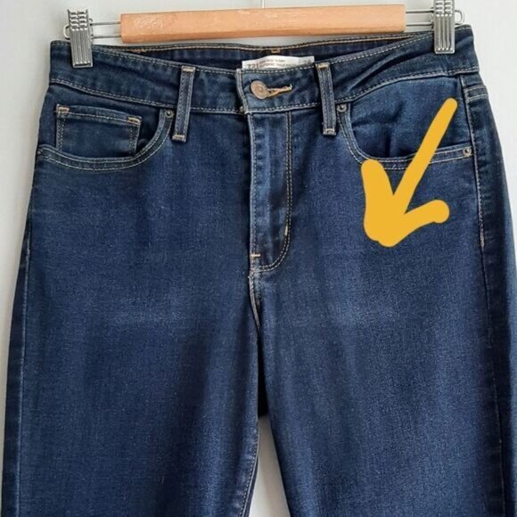 LEVI'S 721 \ High Rise Skinny Medium Blue Wash Sz 28 - Picture 4 of 12